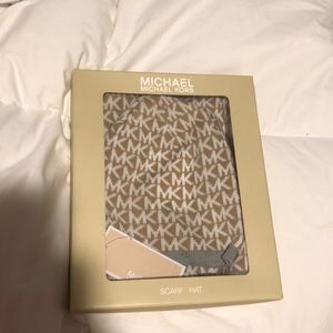 Michael Kors matching hat and scarf set